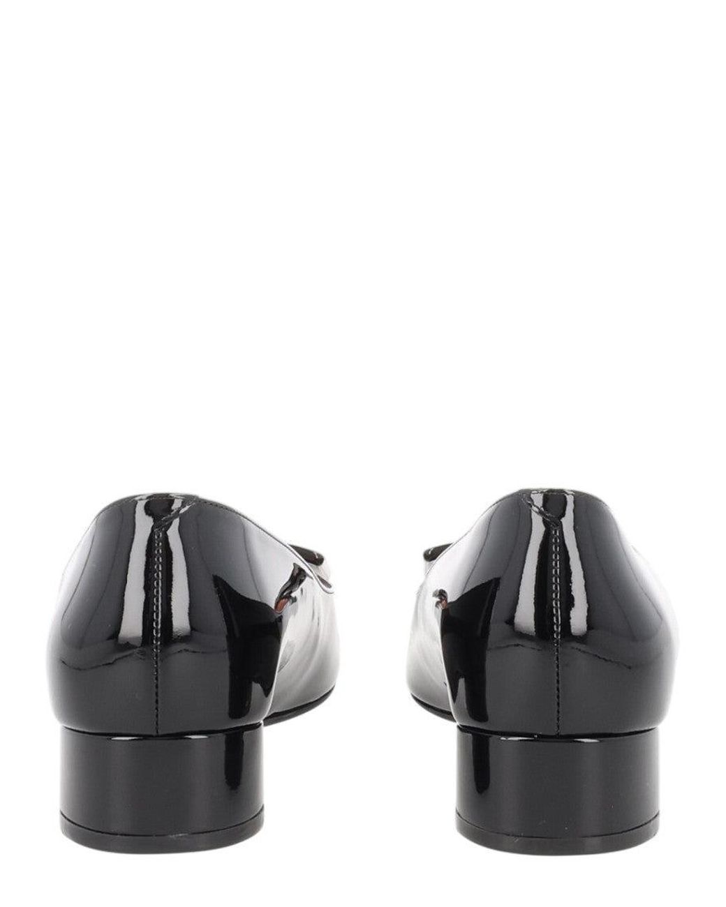 Roger Vivier Black Leather Ballet Flats