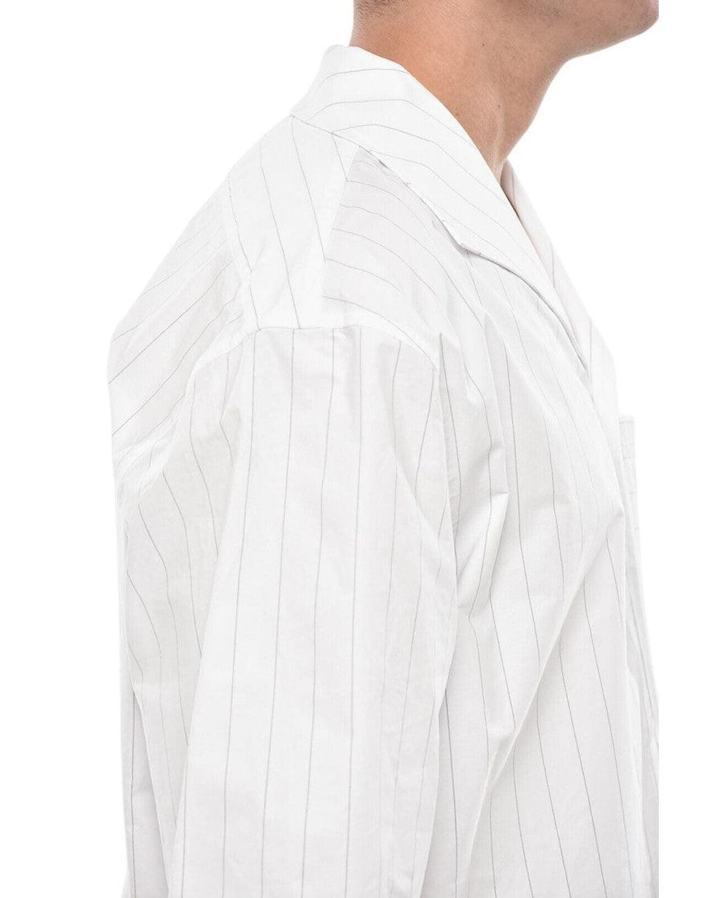 1989 STUDIO White Relaxed Stripes Shirt for men