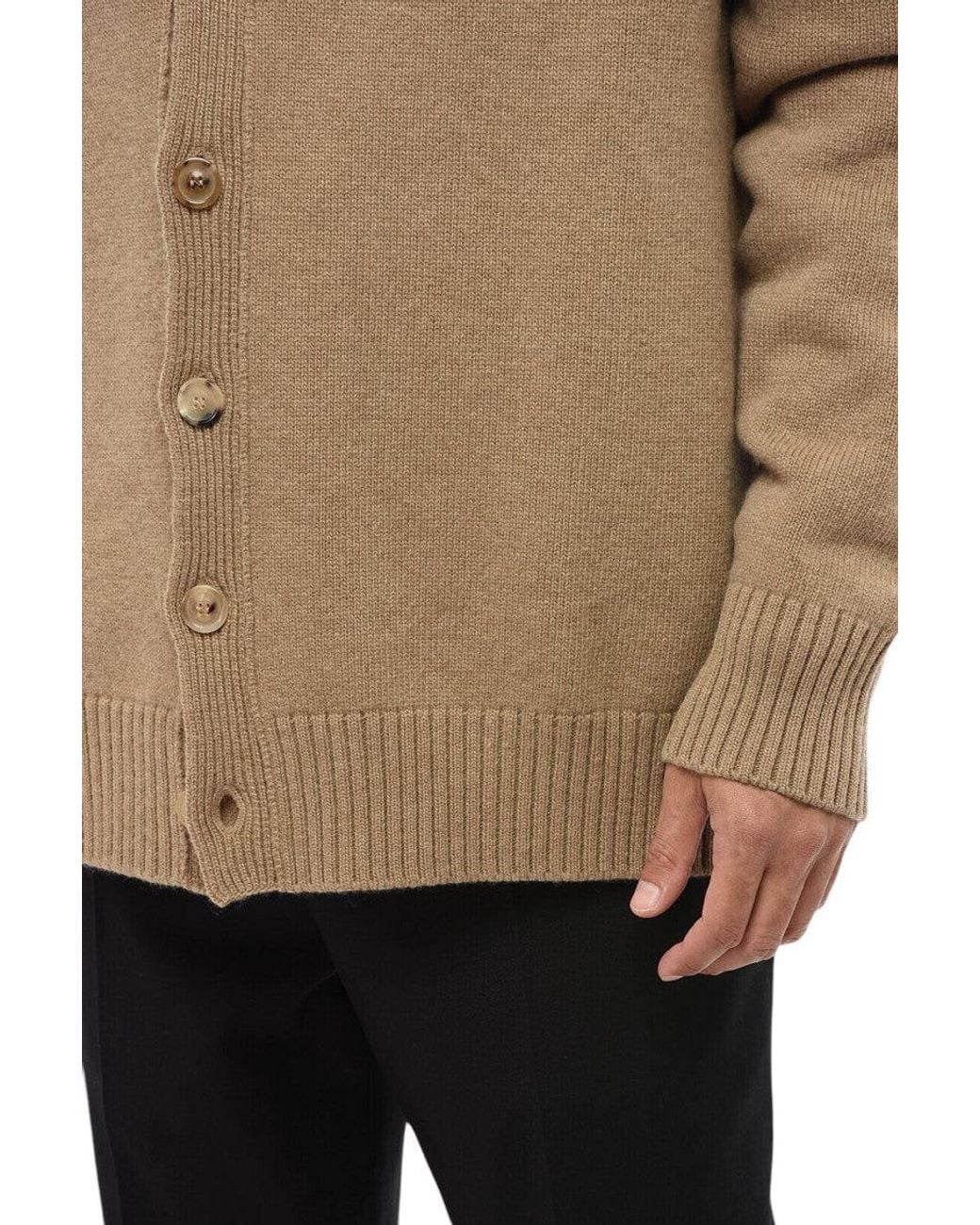 Maison Margiela Natural V Neck Cardigan for men