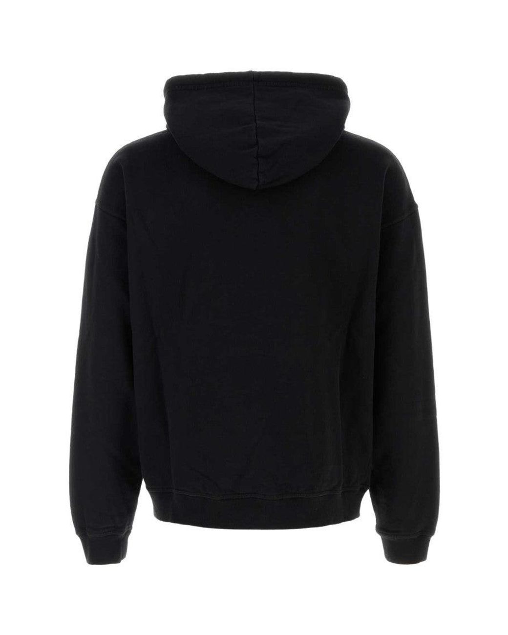 DSquared² Black Logo Patch Hoodie for men