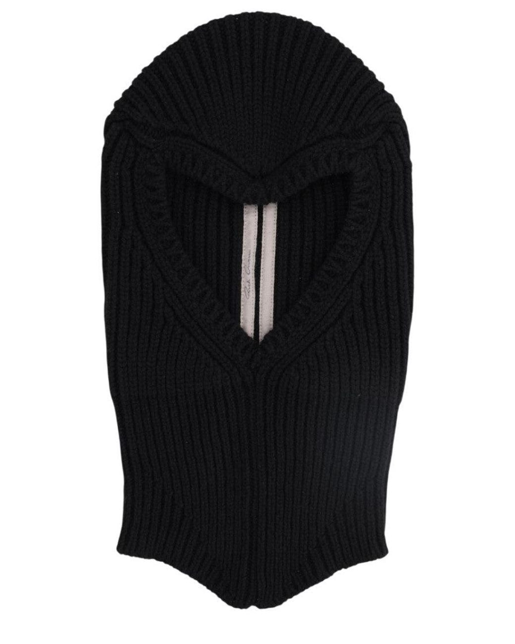 Rick Owens Black Knitted Winter Cap