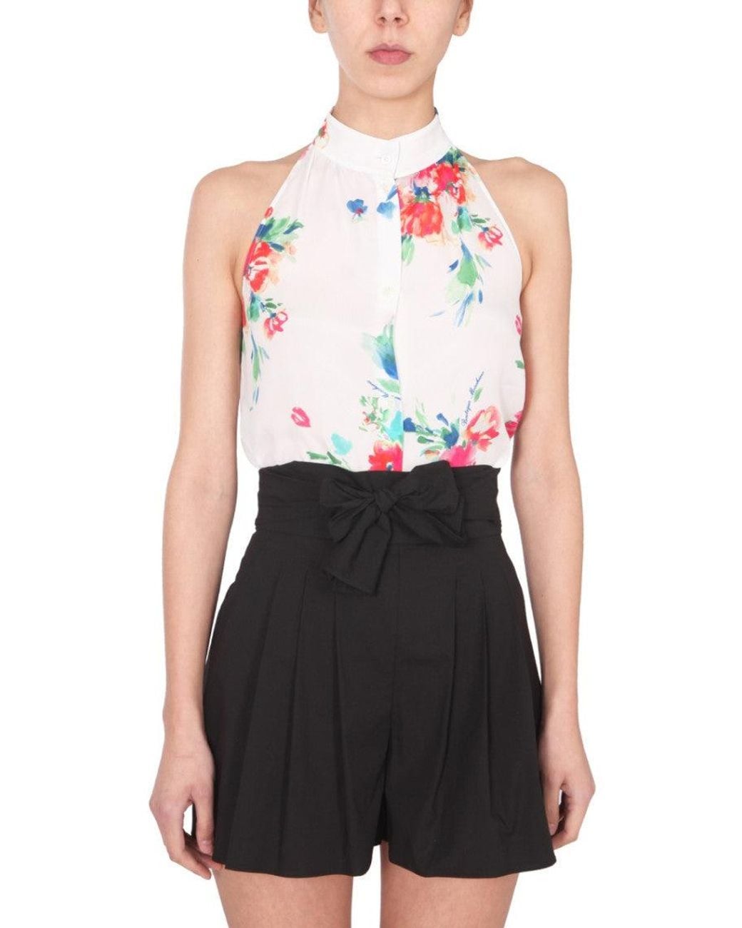 Moschino Black Regular Floral Shirt