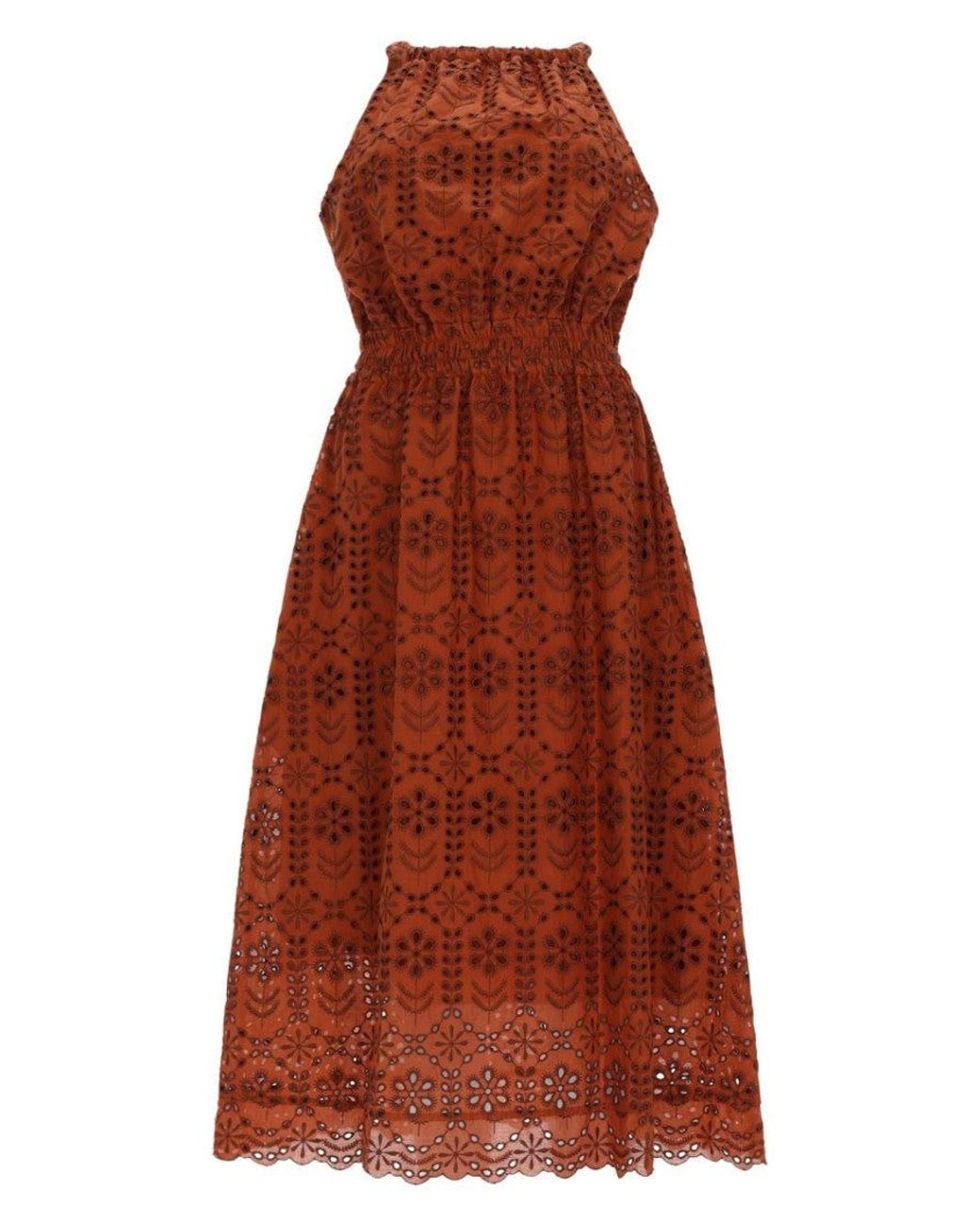Paul Smith Embroidered Halter Neck Midi Dress