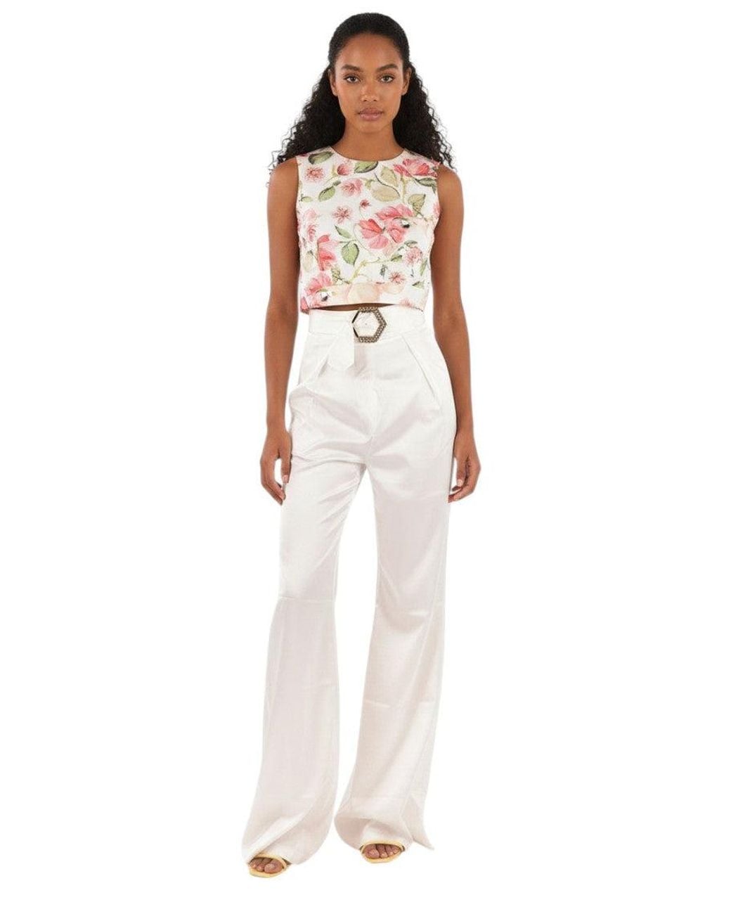 Philipp Plein White Tailored Pleated Pants