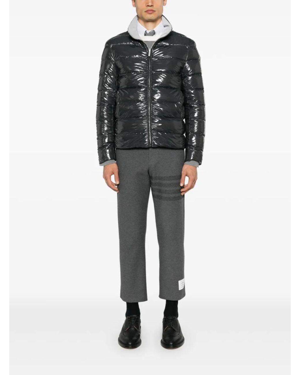 Thom Browne Black Reversible Zip-Up Puffer Jacket for men