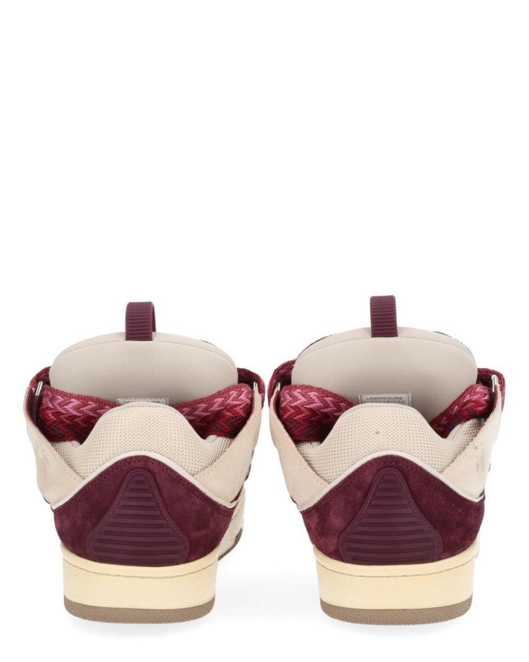 Lanvin Pink Woven Curb Sneakers for men