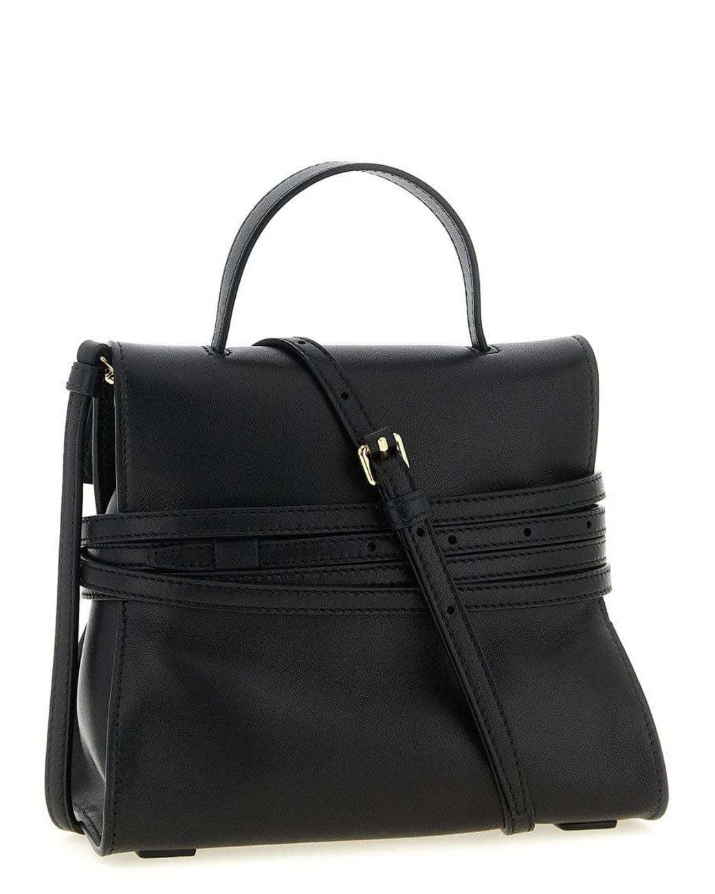 Moschino Black Tie Me Small Satchel