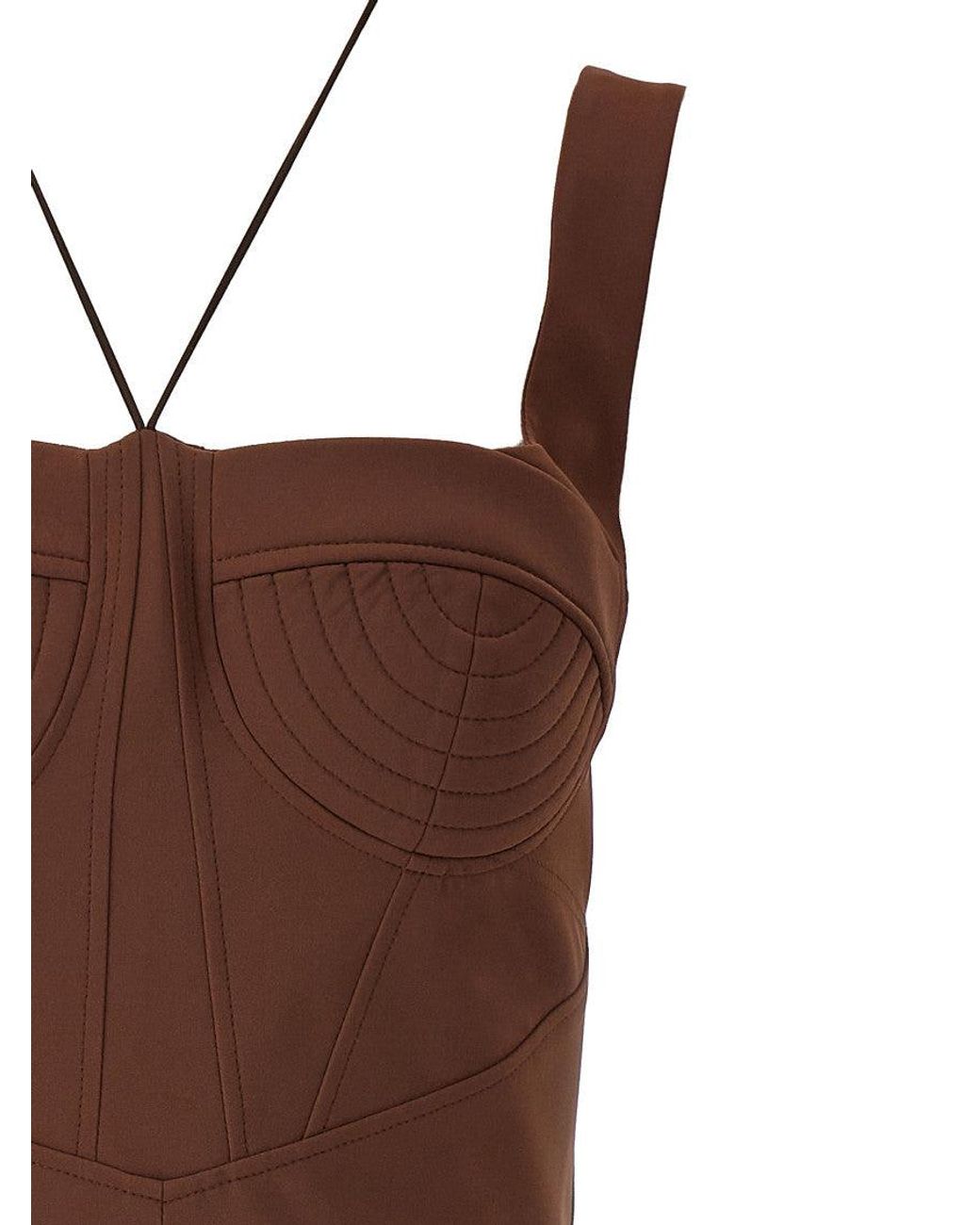 Nensi Dojaka Brown Maddie Dress