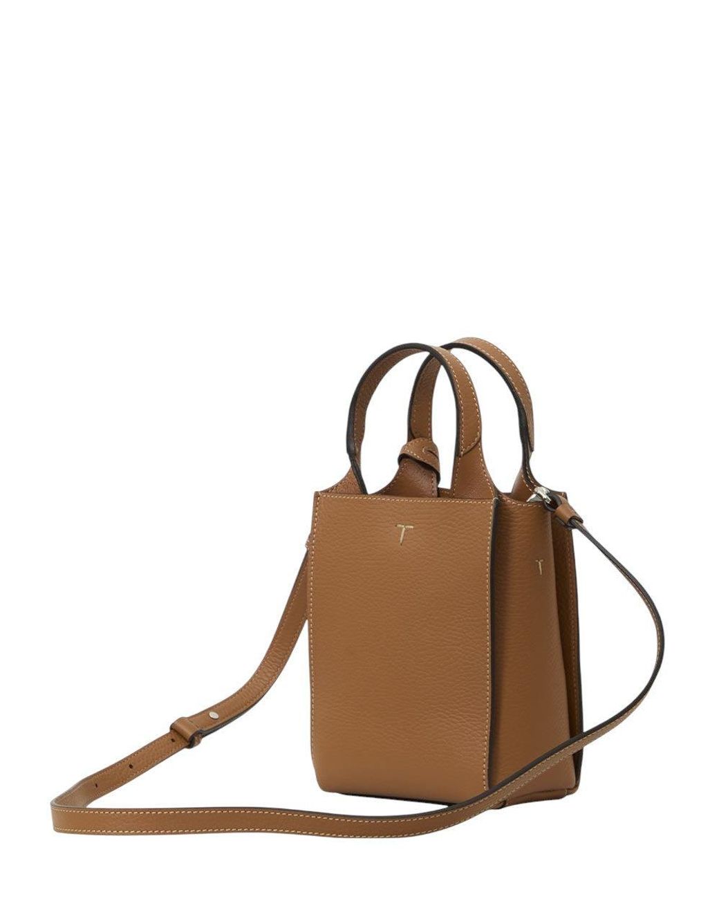 Tod's Brown T Timeless Mini Tote