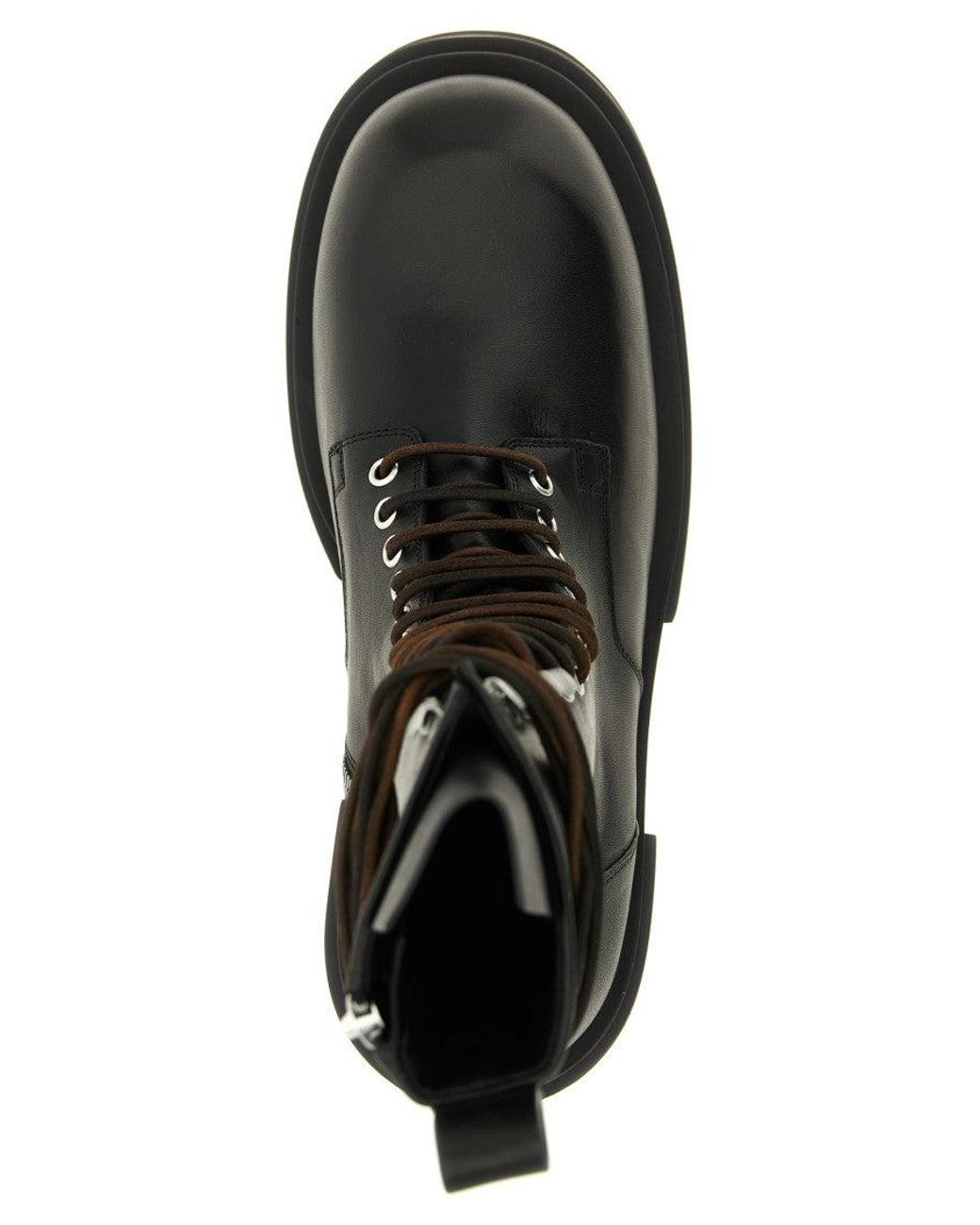 Rick Owens Black Lace-Up Bogun Boots for men