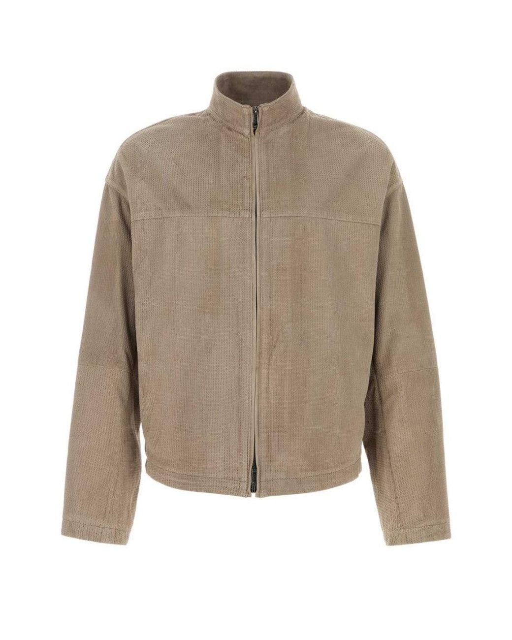 Emporio Armani Natural Sand Suede Jacket For for men