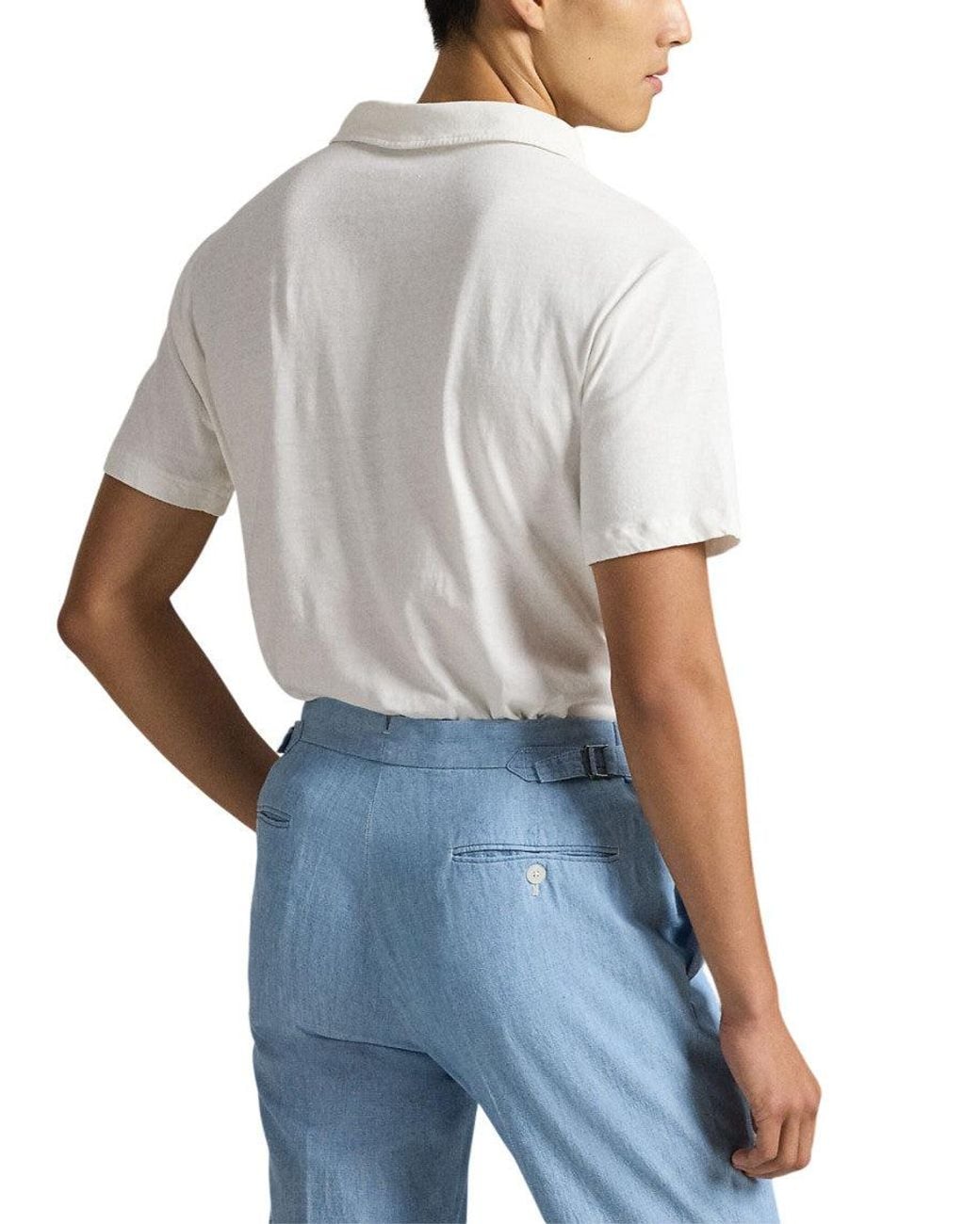 Polo Ralph Lauren White Shirt Collar Polo for men