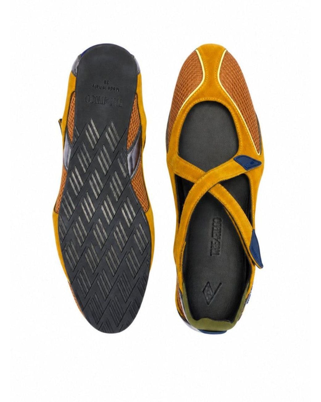 The Attico Yellow Mustard Floor-1 Ballet Flats