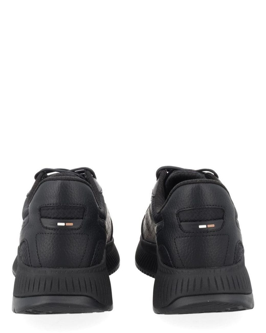 Boss Black Lace-Up Sneakers for men
