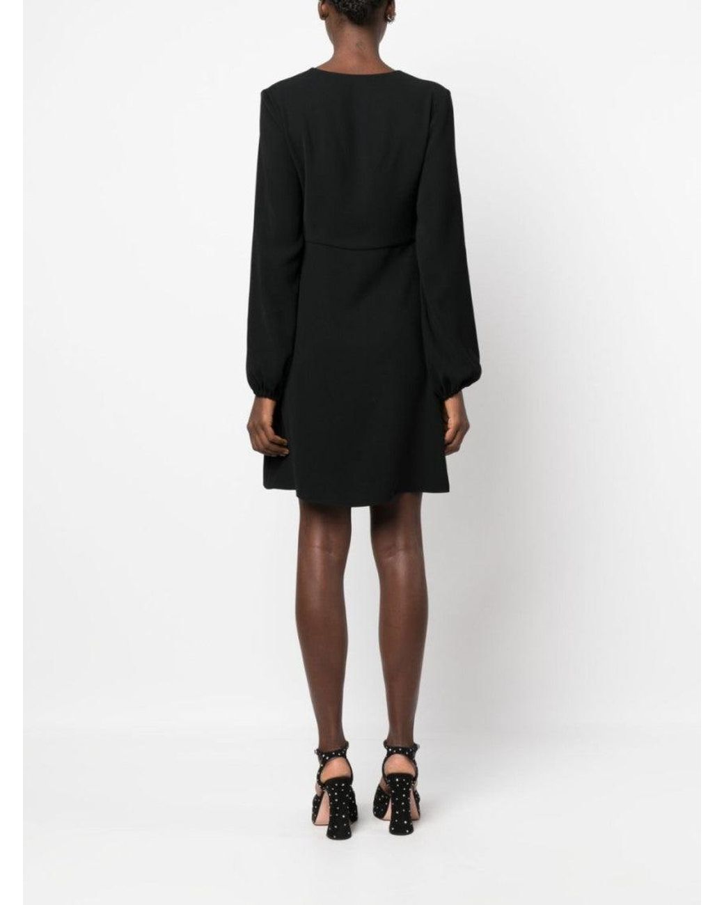 P.A.R.O.S.H. Black Abito V-Neck Keyhole Dress