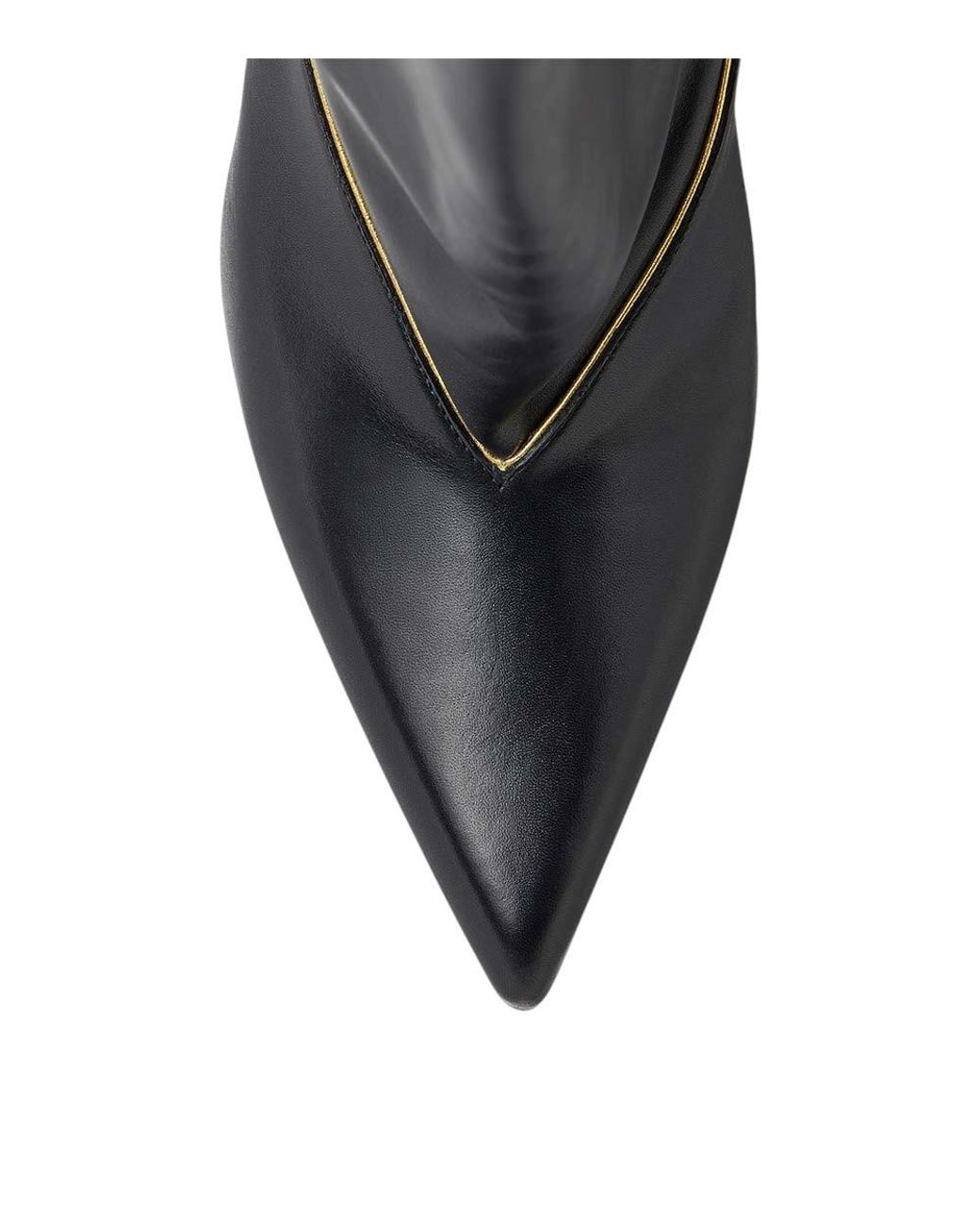 Versace Black Leather Gianni Boots