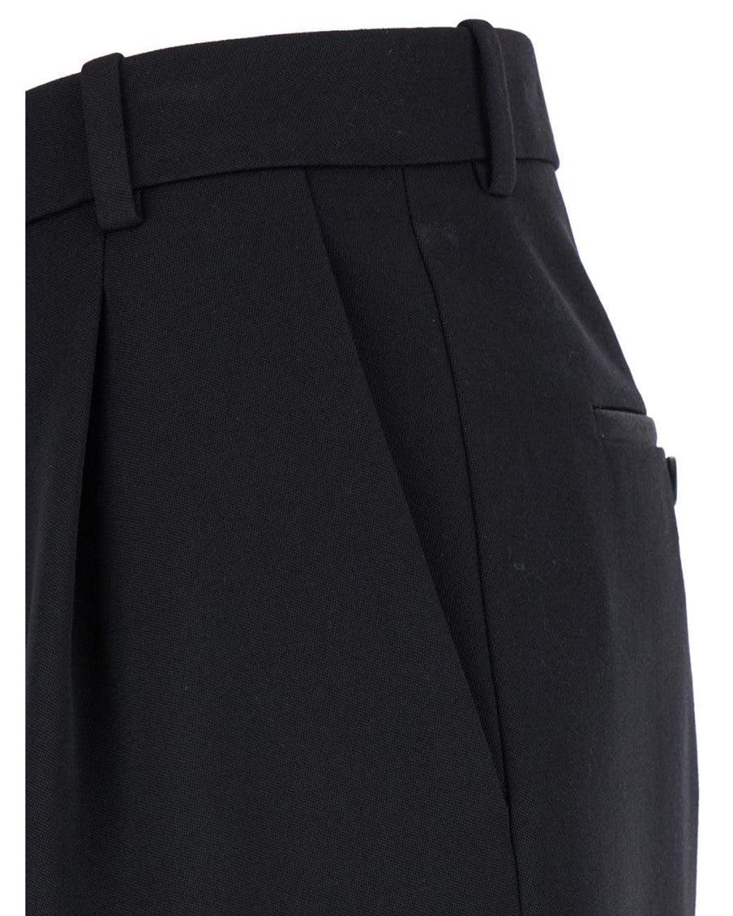 Saint Laurent Black Wide Leg Pant