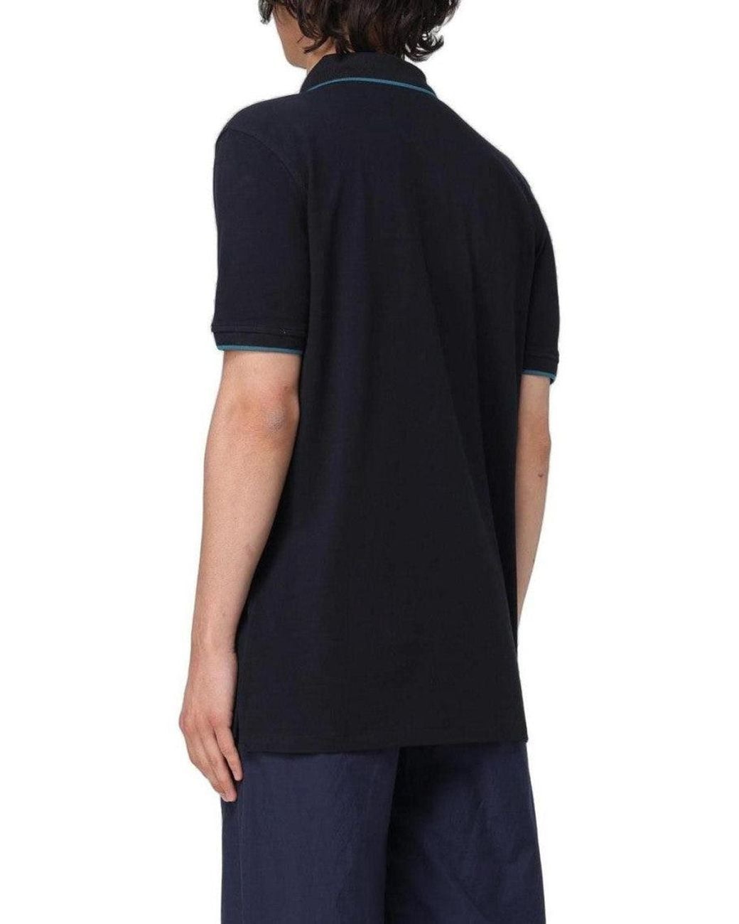 Paul Smith Black Logo Polo for men