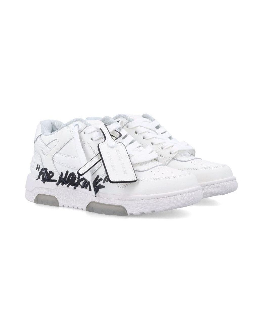 Off-White c/o Virgil Abloh Metallic Lace Up Sneakers