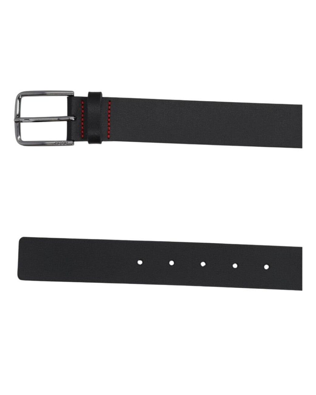 HUGO Black Logo Buckle Belt for men