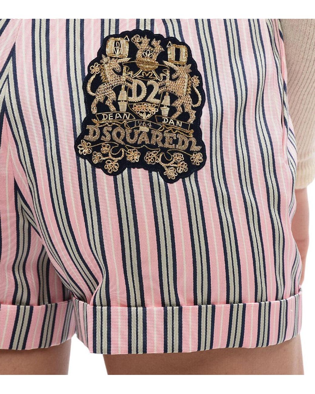 DSquared² White Stripes Shorts