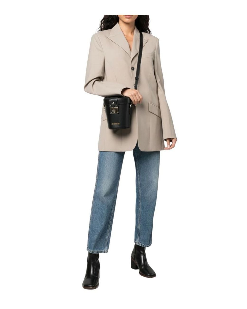 Love Moschino Black Logo Mini Bucket Bag