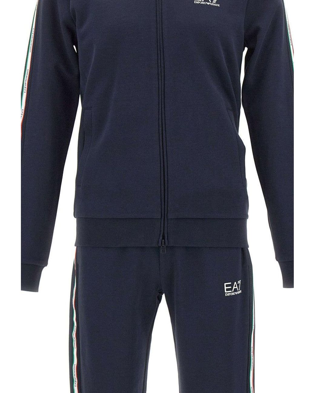 EA7 Blue Regular Tracksuit for men