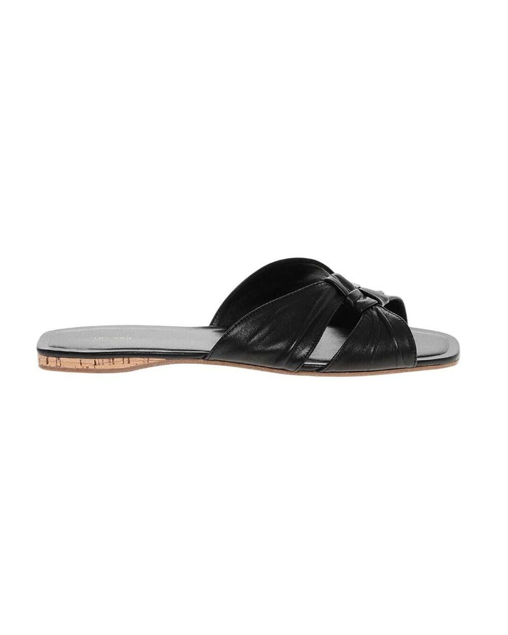 The Row Black Leather Flats