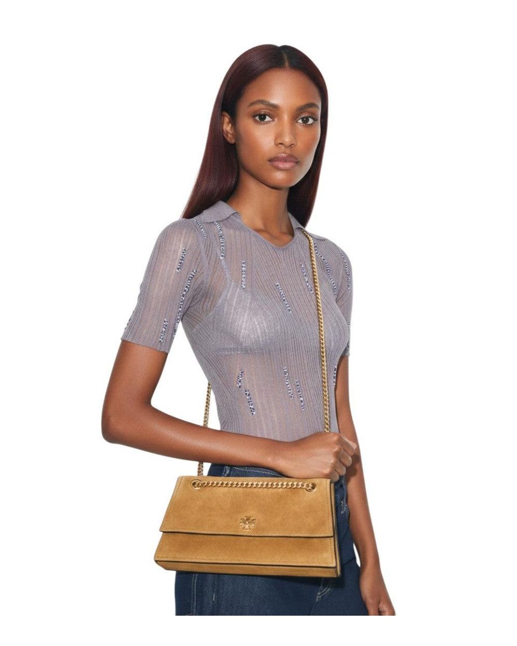 Tory Burch Brown Kira Medium Shoulder Bag