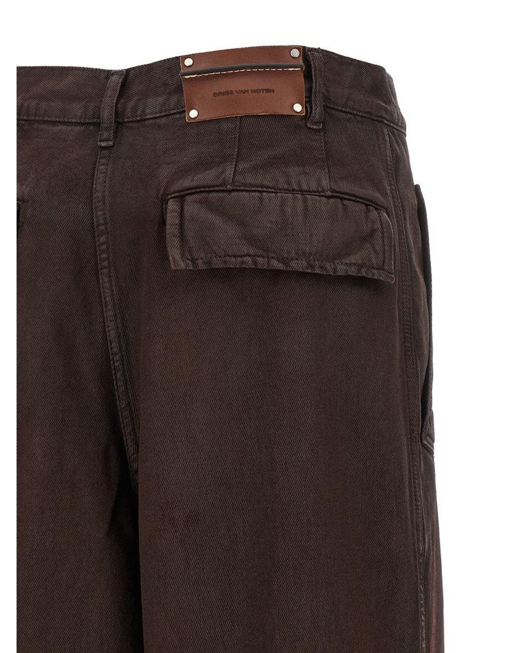 Dries Van Noten Brown Relaxed High Rise Jeans