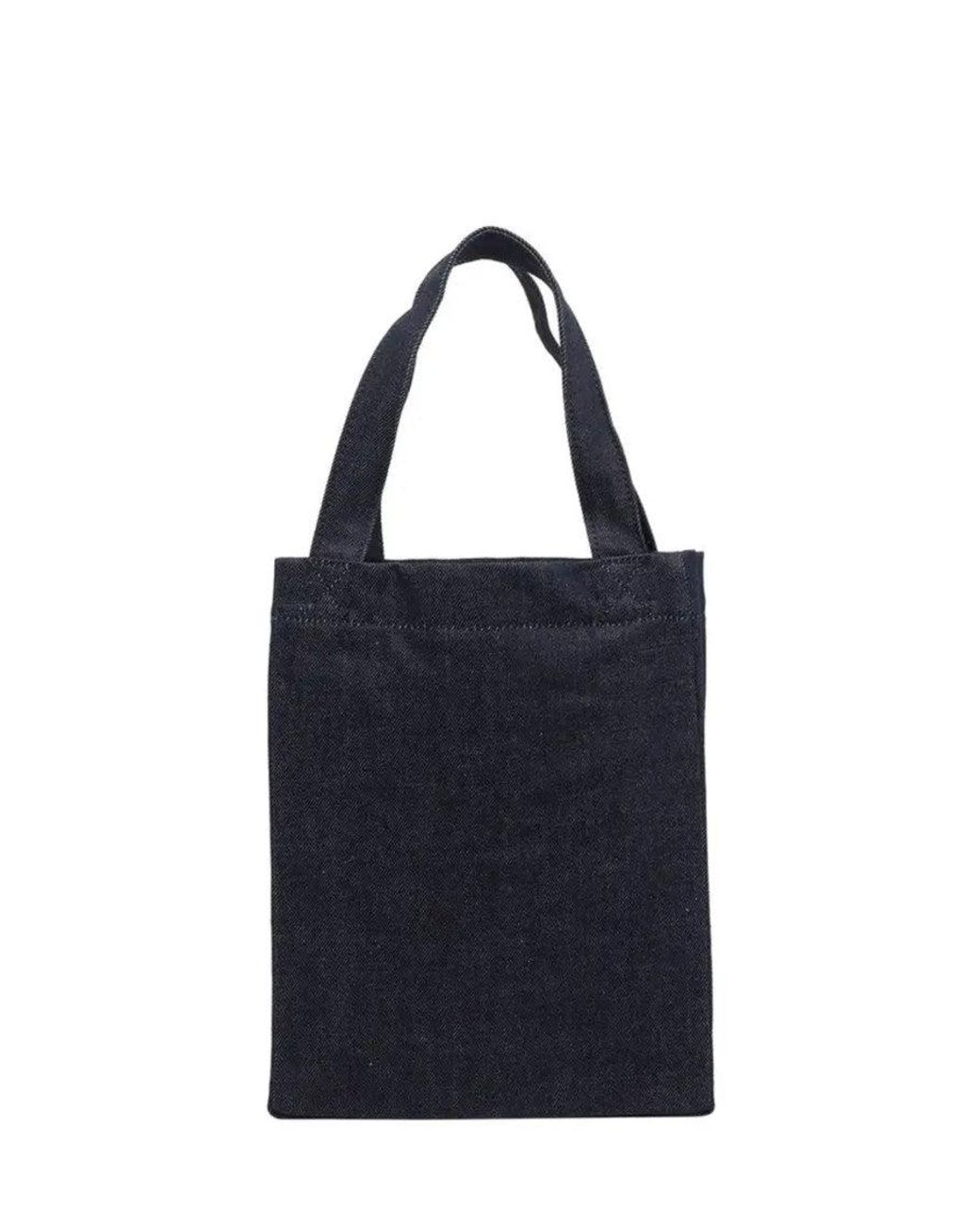 A.P.C. Black Denim Ninon Small Tote