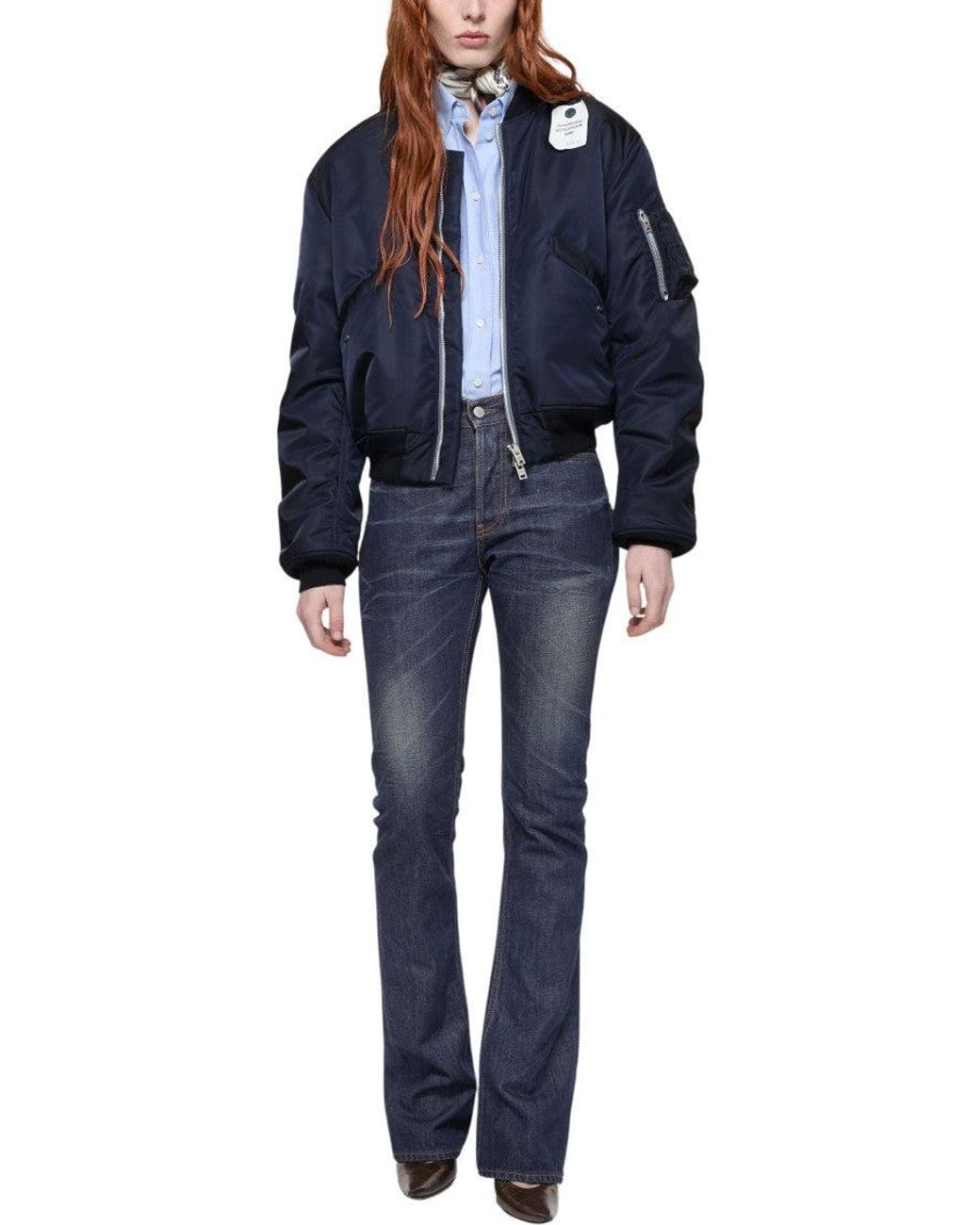 Acne Blue Bootcut Mid Rise Jeans