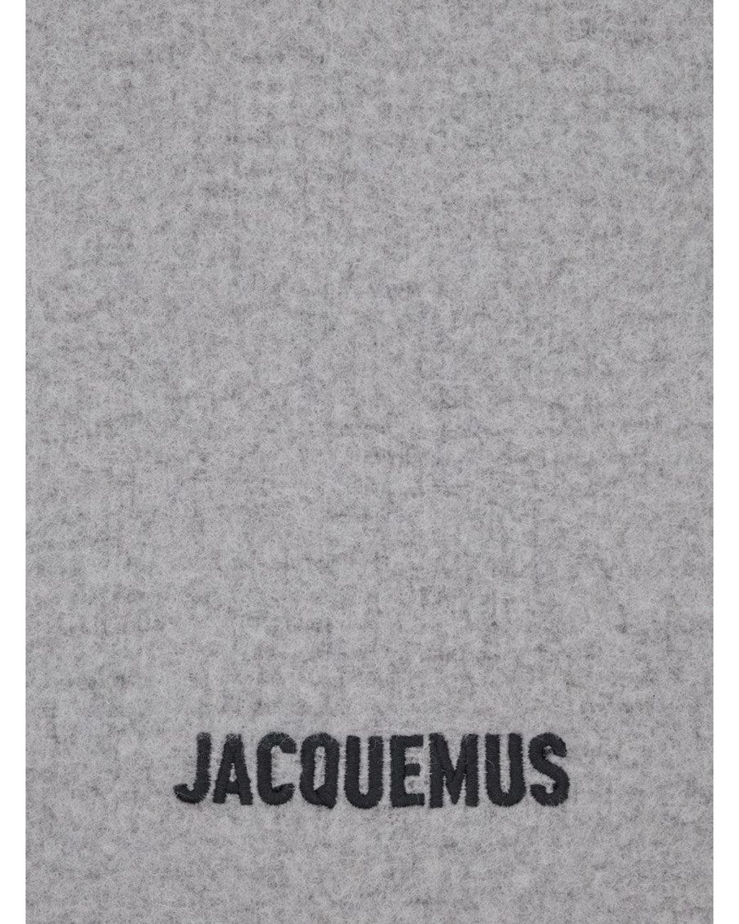 Jacquemus Gray Solid Scarf