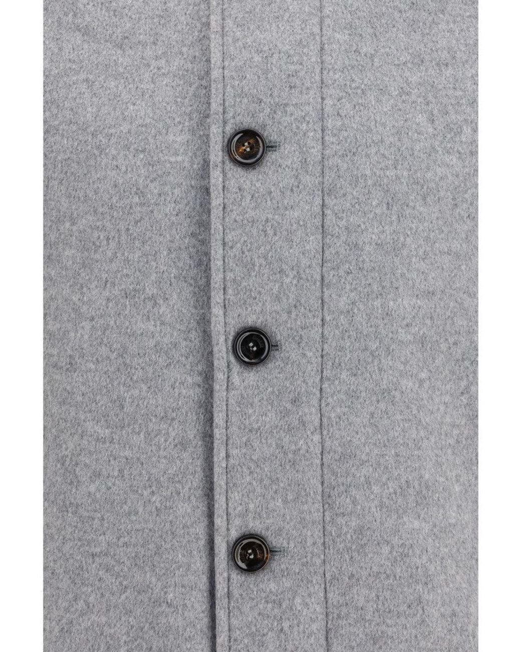 Moorer Gray Mock Collar Jacket for men
