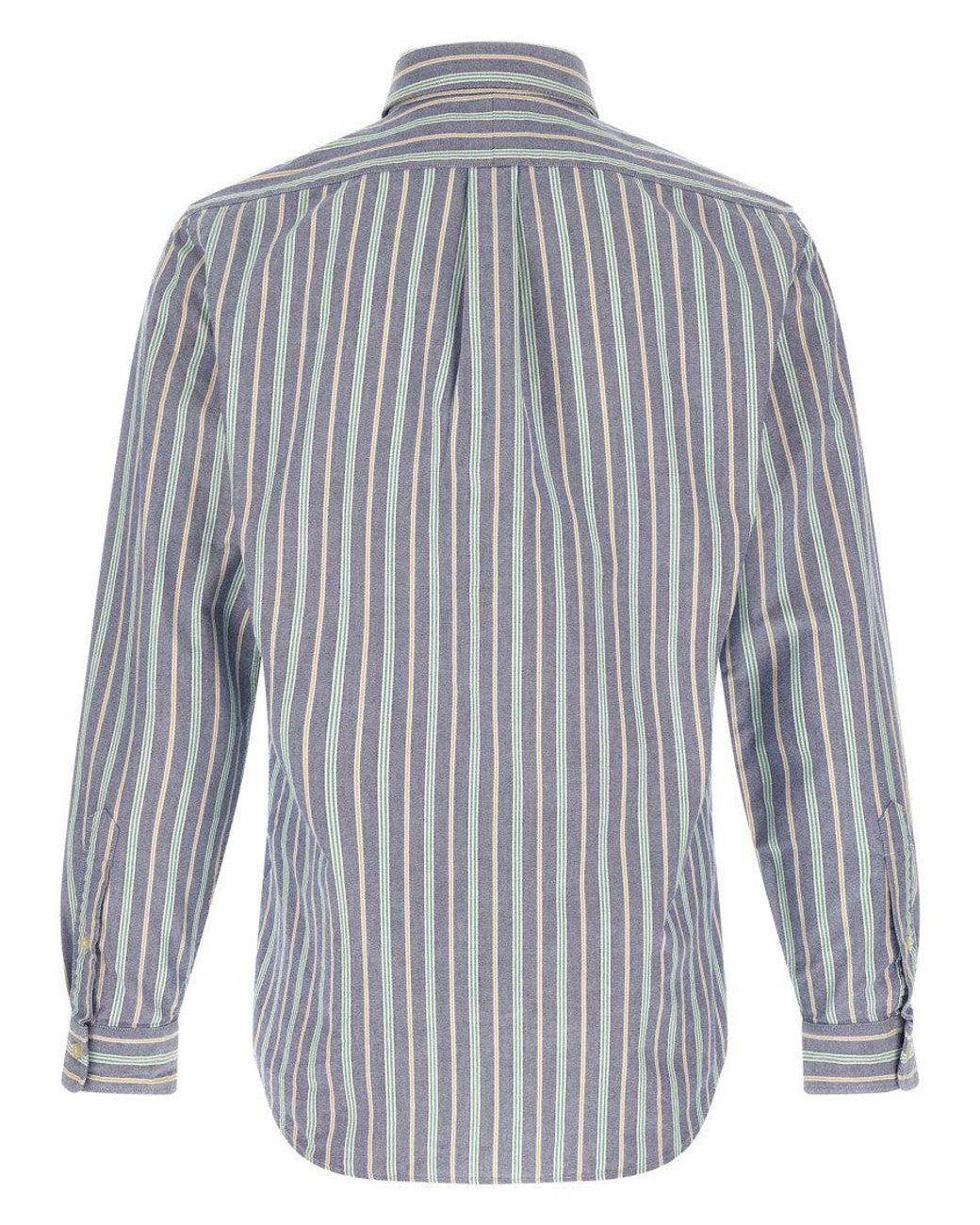 Polo Ralph Lauren Blue Regular Stripes Shirt for men