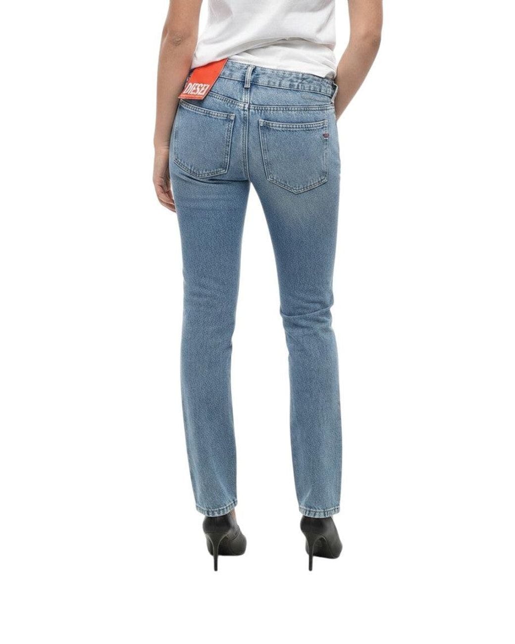 DIESEL Blue Slim Mid Rise Jeans