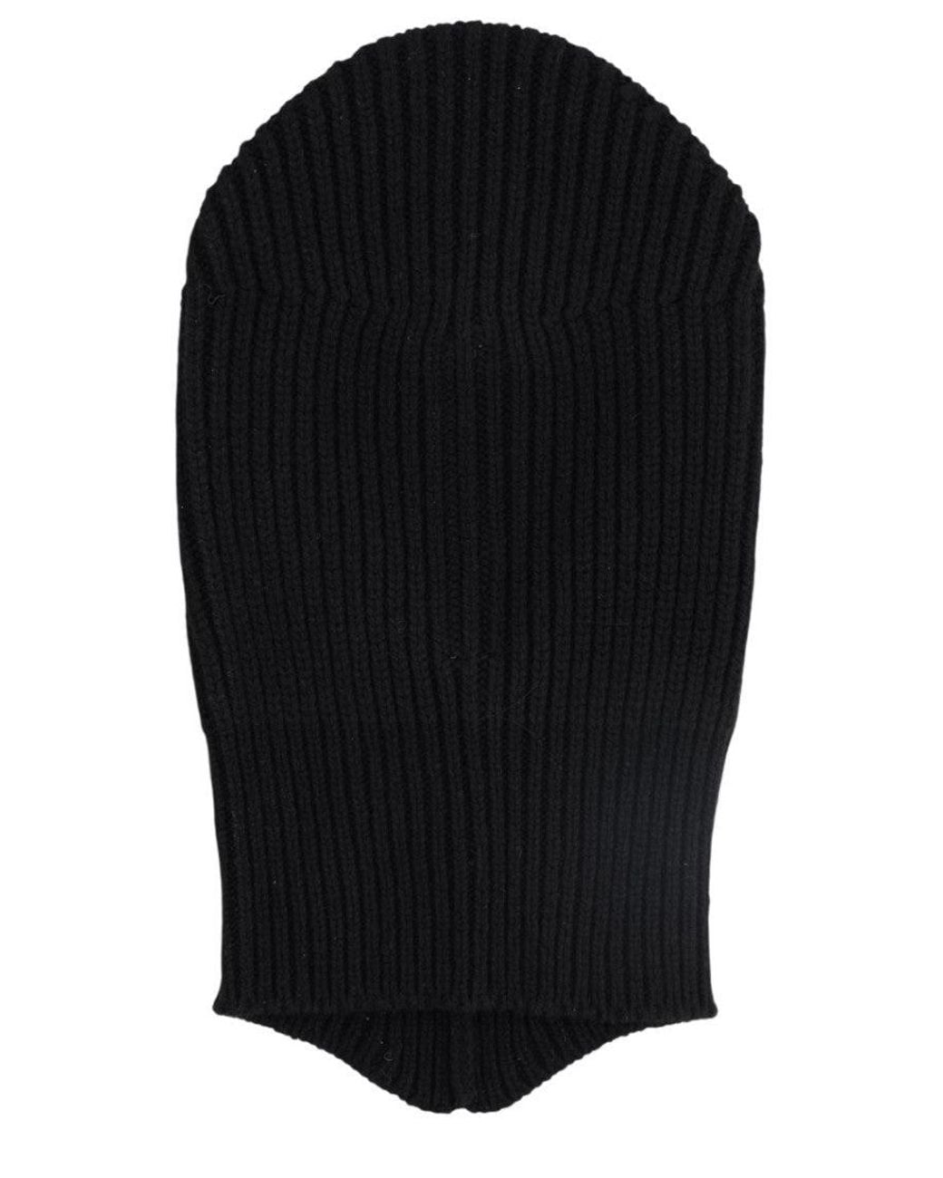 Rick Owens Black Knitted Winter Cap