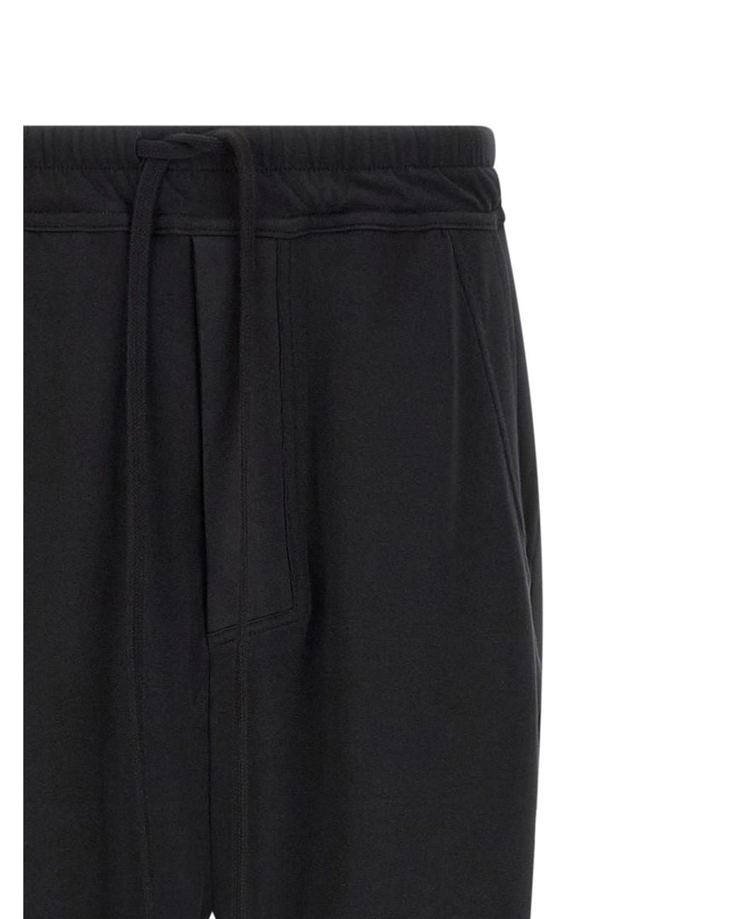 Thom Krom Black Relaxed Drawstring Pants for men