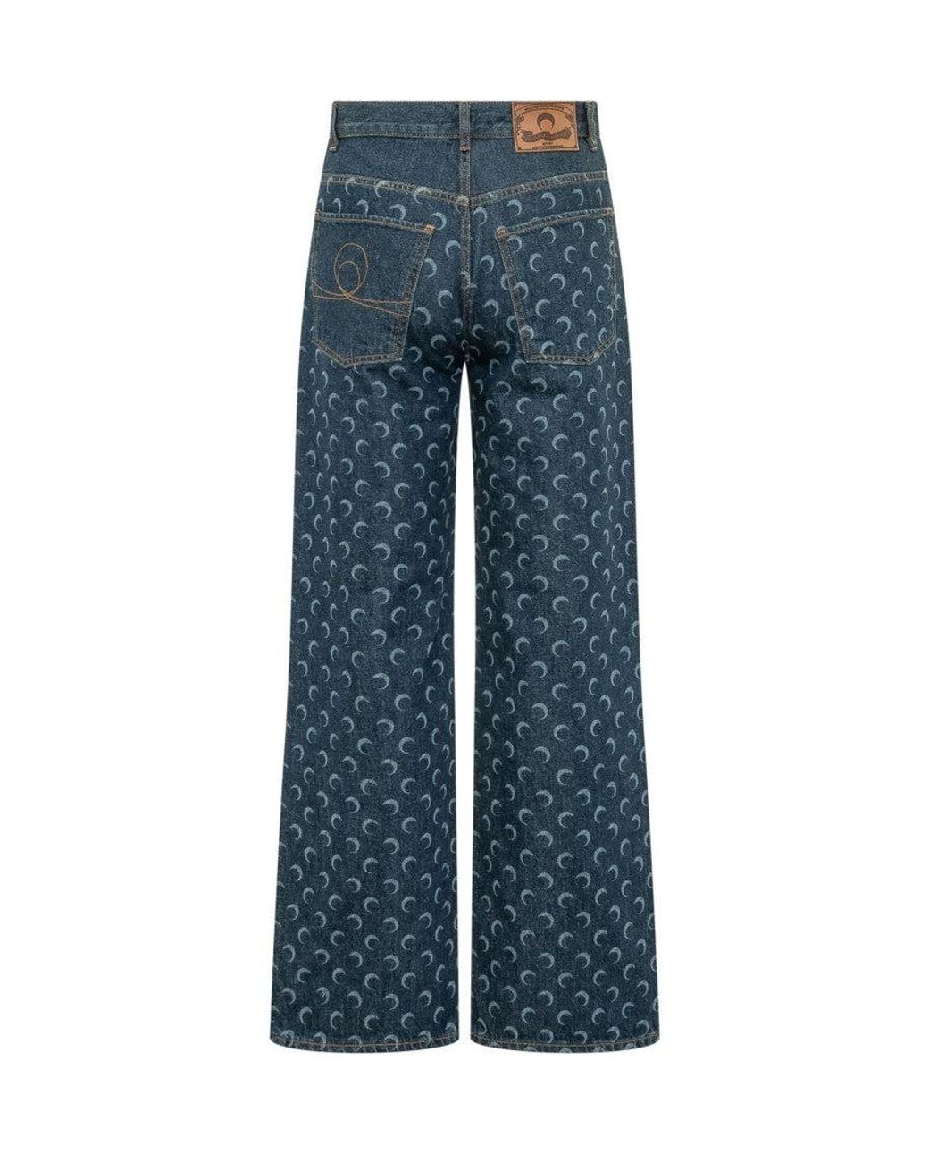 MARINE SERRE Blue Straight Jeans for men