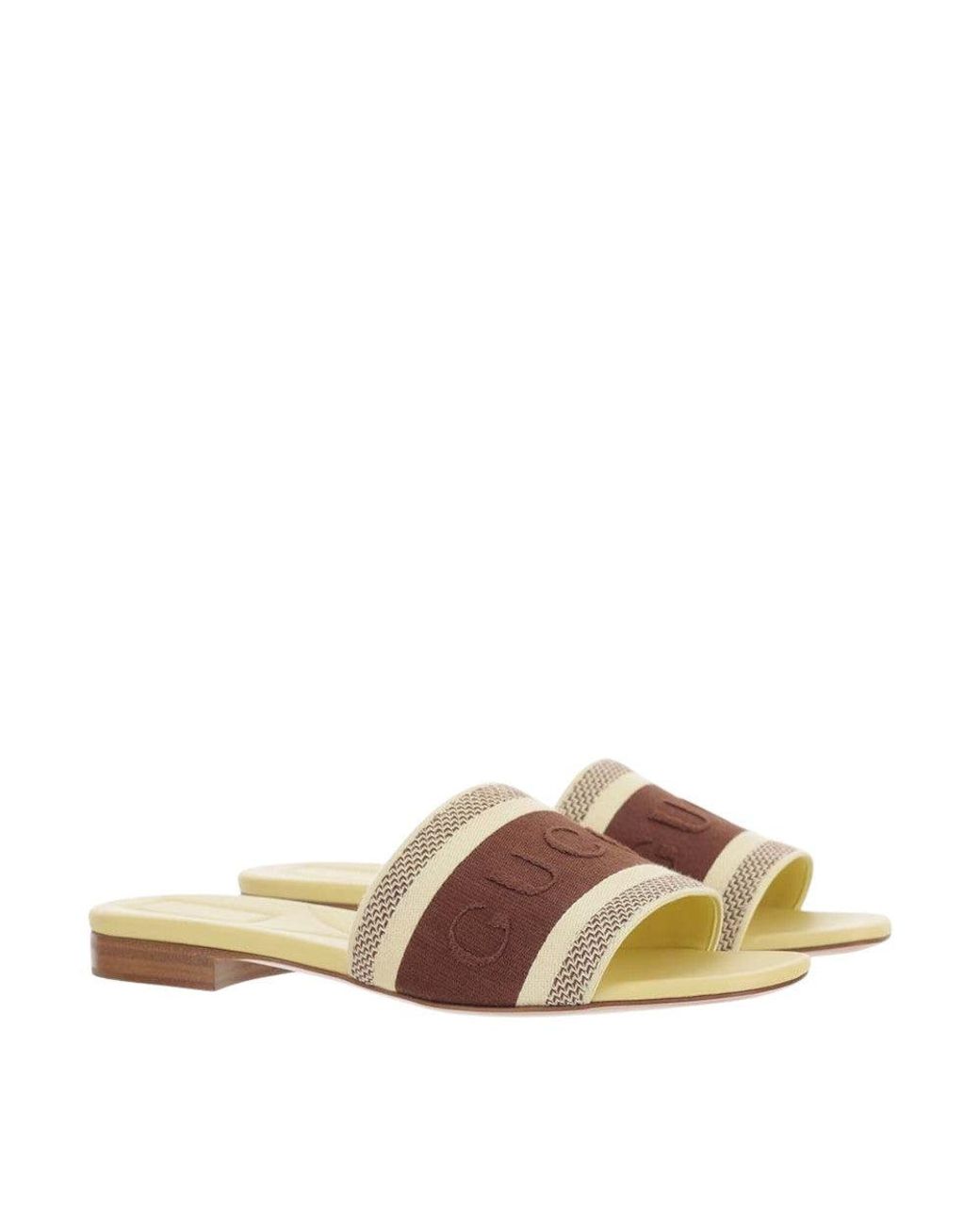 Gucci Brown Logo Sandals