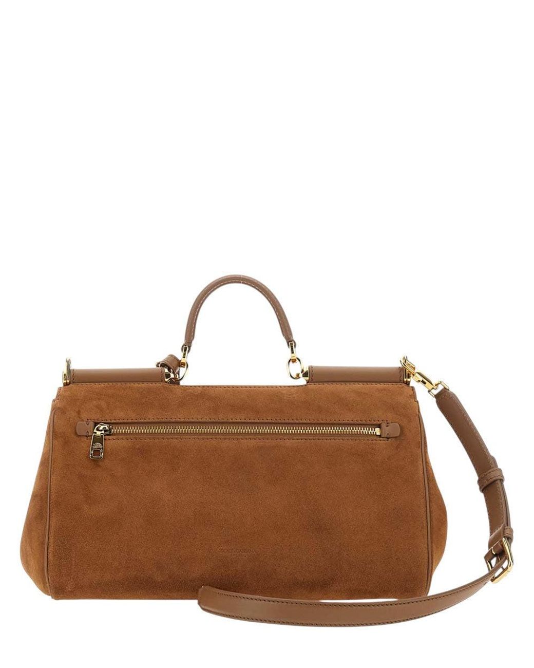 Dolce & Gabbana Brown My Sicily Medium Satchel