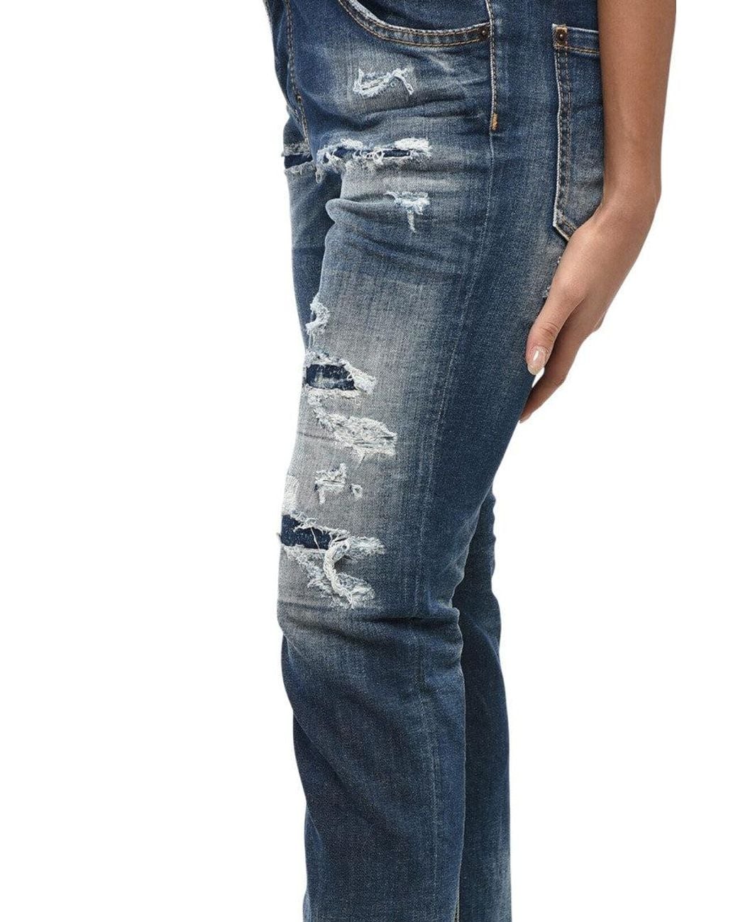 DSquared² Blue Straight High Rise Jeans