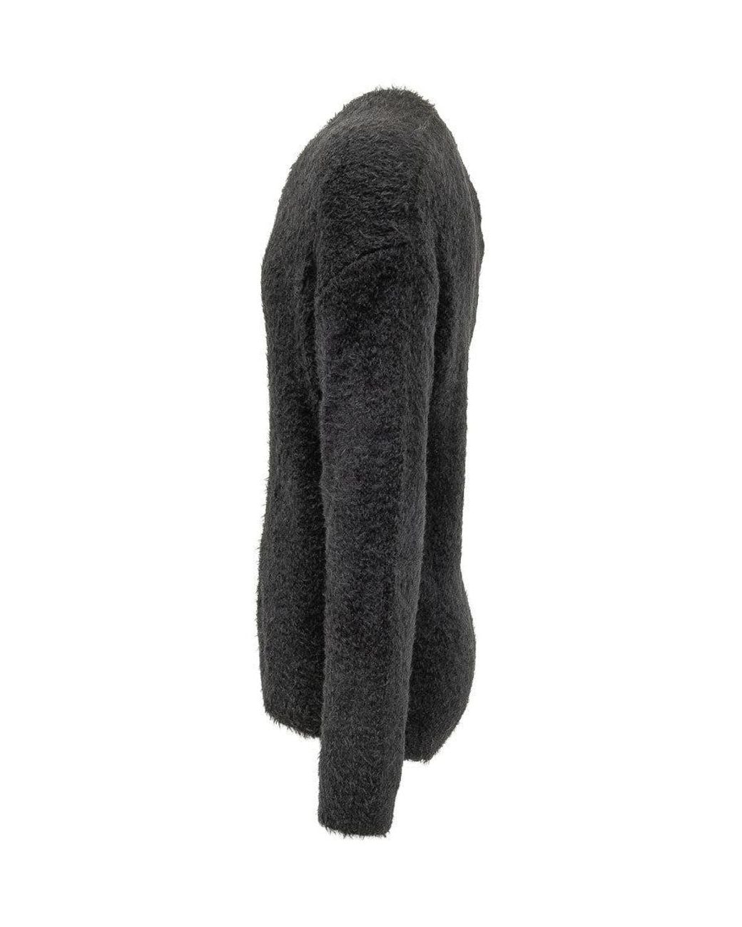 Dolce & Gabbana Black V Neck Sweater for men