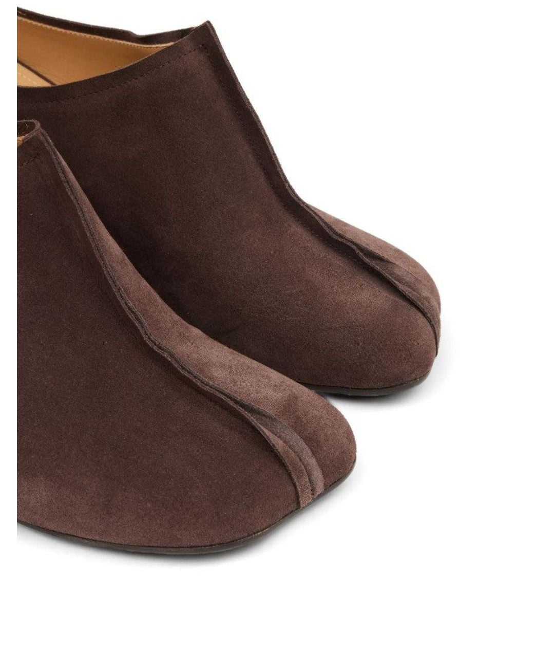 MM6 by Maison Margiela Brown Leather Mules