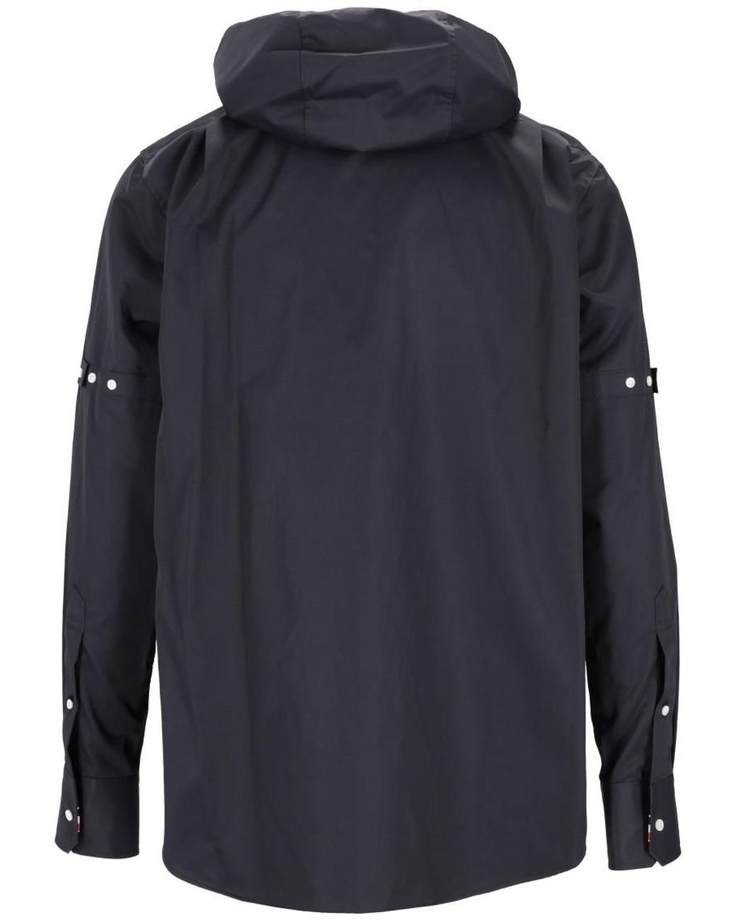 Thom Browne Blue Solid Hood Jacket for men