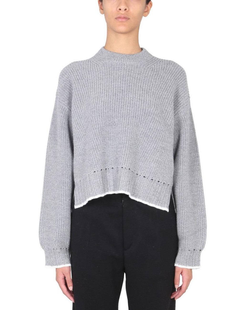 Proenza Schouler Gray Wool Crew Neck Sweater