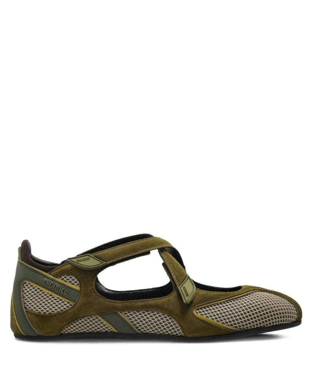 The Attico Green Nomad Ballet Flats