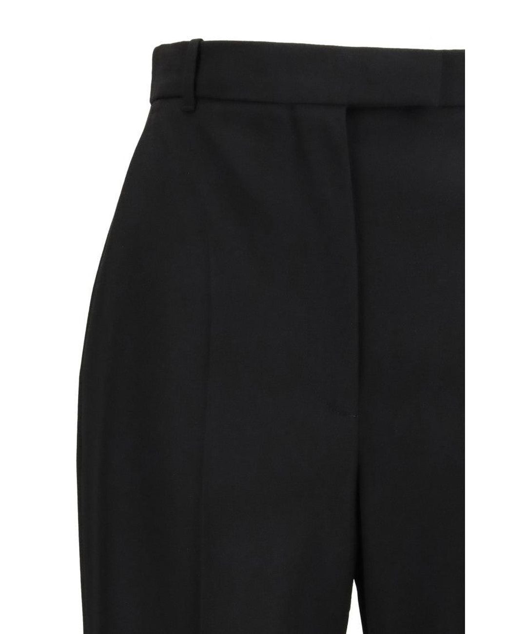 McQueen Black Tailored Flat Front Pants