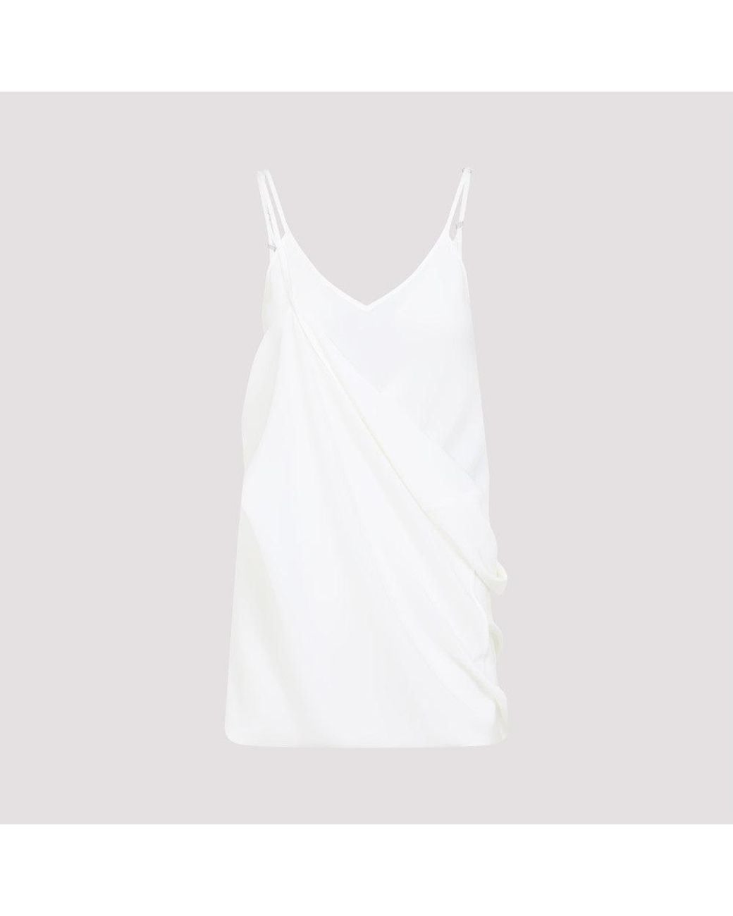 MM6 by Maison Margiela White Silk Mini Dress