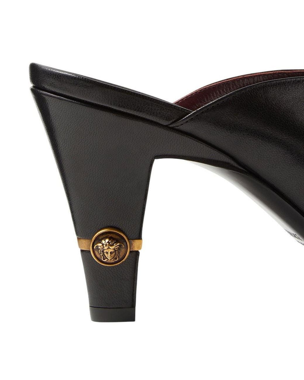 Versace Black Leather Heels
